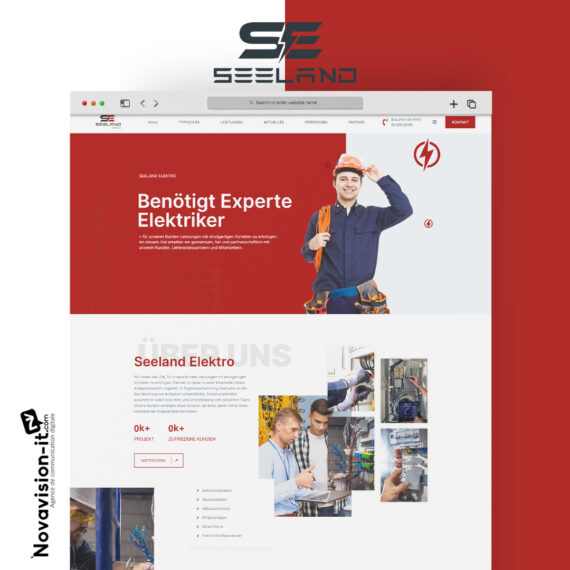 "création Création du site vitrine pour Elektro-Seeland Suisse