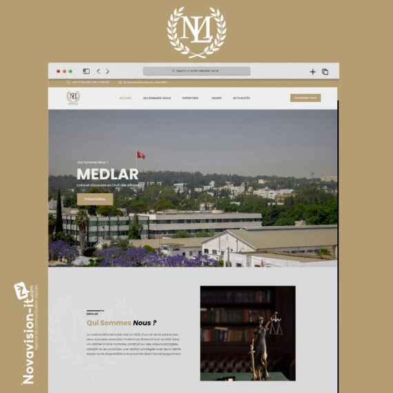 "création-site-web-cabinet-d'avocats-medlar" Création du site web pour le cabinet en droit des affaires "Medlar"